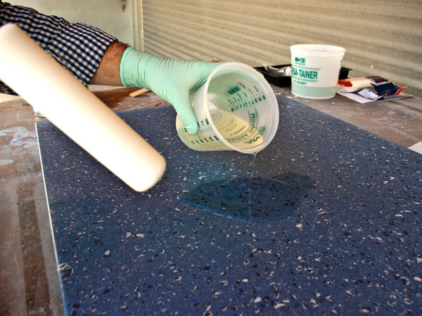Sealing Step 3.1 - Recycled Glass Countertops | CHENG Concrete Exchange