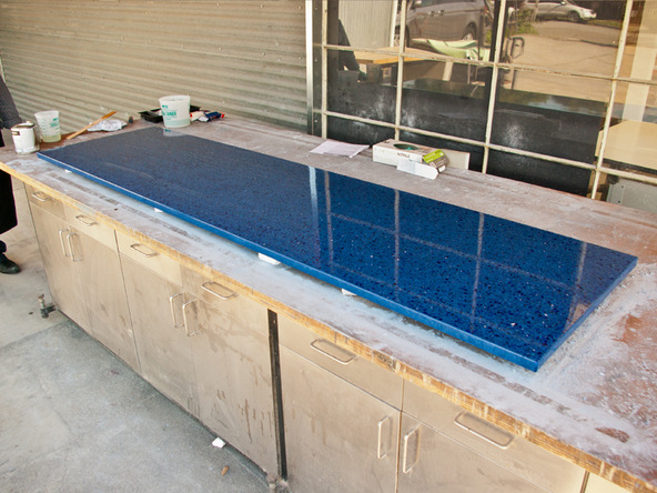 Sealing Step 6.1 - Recycled Glass Countertops | CHENG Concrete Exchange