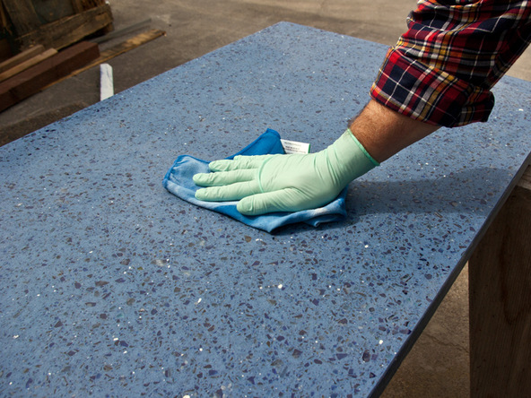 Sealing Step 9.1 - Recycled Glass Countertops | CHENG Concrete Exchange