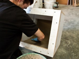 Casting Step 1.2 - Rhomba Bench | CHENG Concrete Exchange