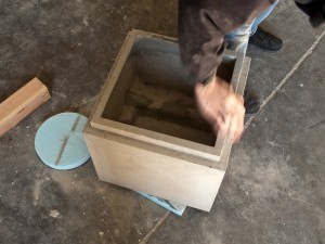 Demolding and Polishing Step 3.2 - Rhomba Bench | CHENG Concrete Exchange