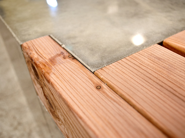 Rhomba Concrete and Wood Bench - Demolding and Polishing | CHENG Concrete Exchange