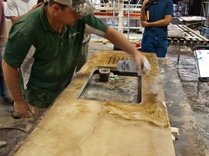 Staining Step 4 - Simulated Stone Countertops | CHENG Concrete Exchange