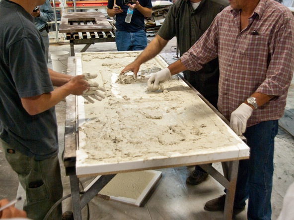 Veining Method Step 6.1 - Simulated Stone Countertops | CHENG Concrete Exchange
