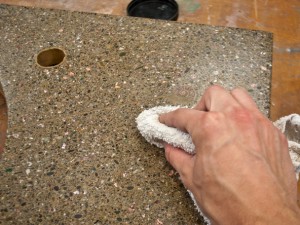 Applying CHENG Concrete Countertop Wax 1.2 | CHENG Concrete Exchange
