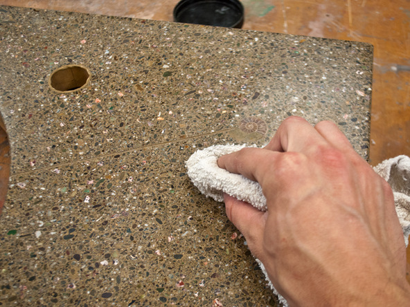 Applying CHENG Concrete Countertop Wax 1.2 | CHENG Concrete Exchange