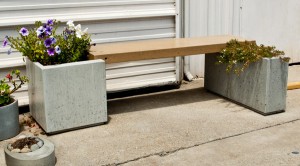 Park Ave Concrete Bench and Planter | CHENG Concrete Exchange