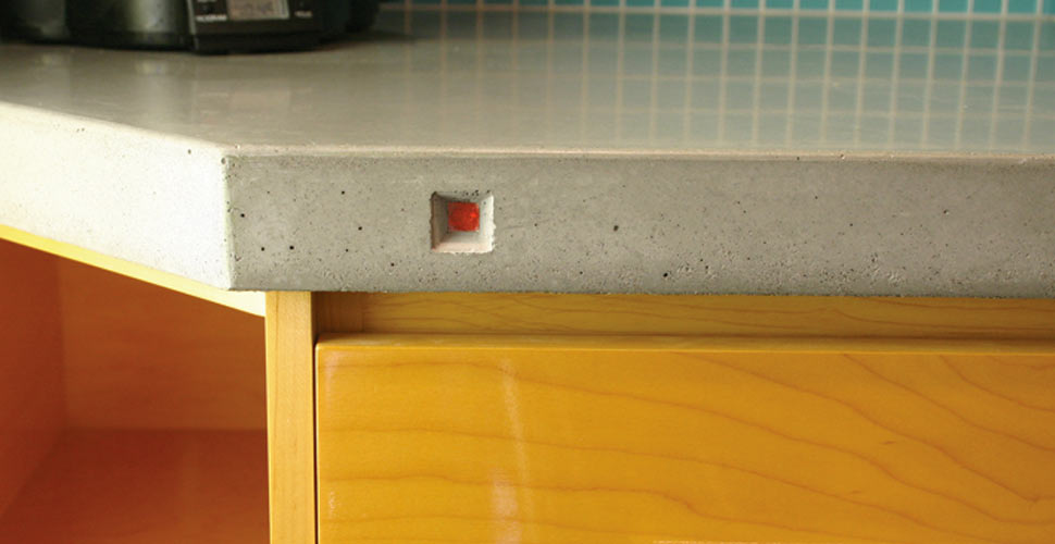 Inlay Detail for Concrete Countertop by Dale Blayone | CHENG Concrete Exchange