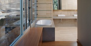 Bathroom Concrete Countertop and Tub Surround by Phil Markham | CHENG Concrete Exchange