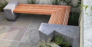 Concrete Bench and Water Feature