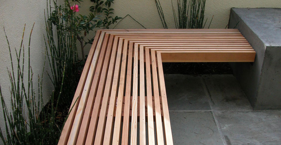 Concrete Bench and Water Feature