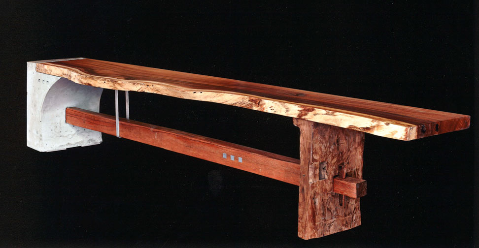 Concrete and Wood Bench by Don Welsh | Concrete Exchange