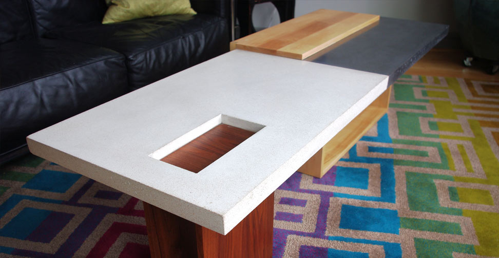 Concrete and Wood Coffee Table by John Newbold | Concrete Exchange