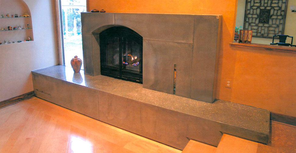 Concrete Fireplace Surround and Hearth by Chris Jarman | Concrete Exchange