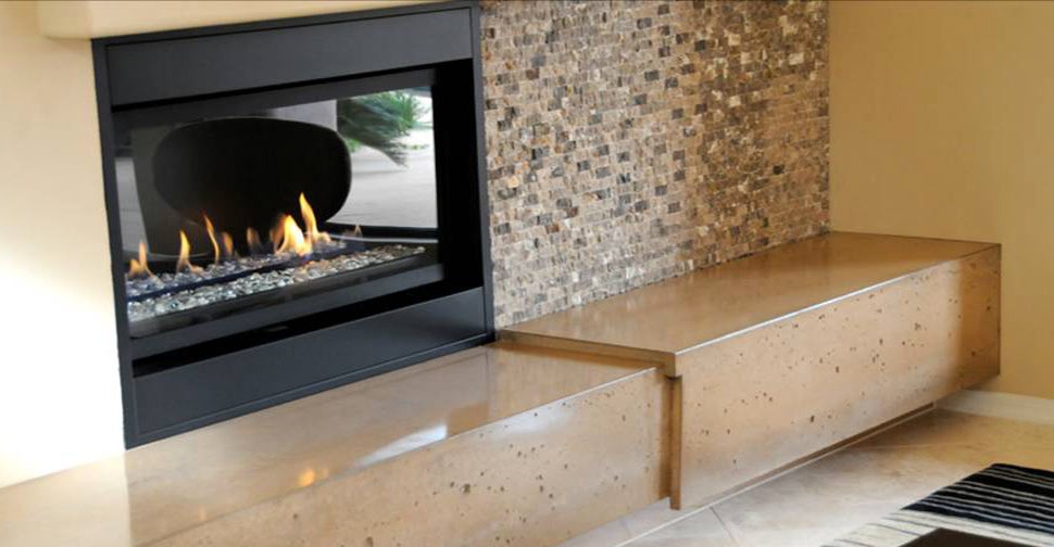 Concrete Fireplace Hearth CHENG Concrete Exchange