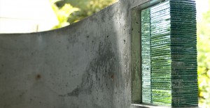 Concrete Wall with Glass Inlay by Gary Day | Concrete Exchange