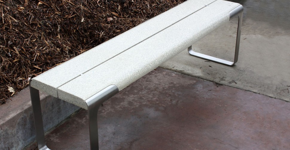 Concrete and steel bench by Jack Cooper | CHENG Concrete Exchange