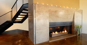 Concrete fireplace surround by Cody Carpenter | CHENG Concrete Exchange