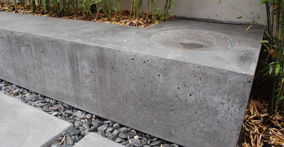 Outdoor Concrete Patio, Planter and Bench by Brian McLean | Concrete Exchange