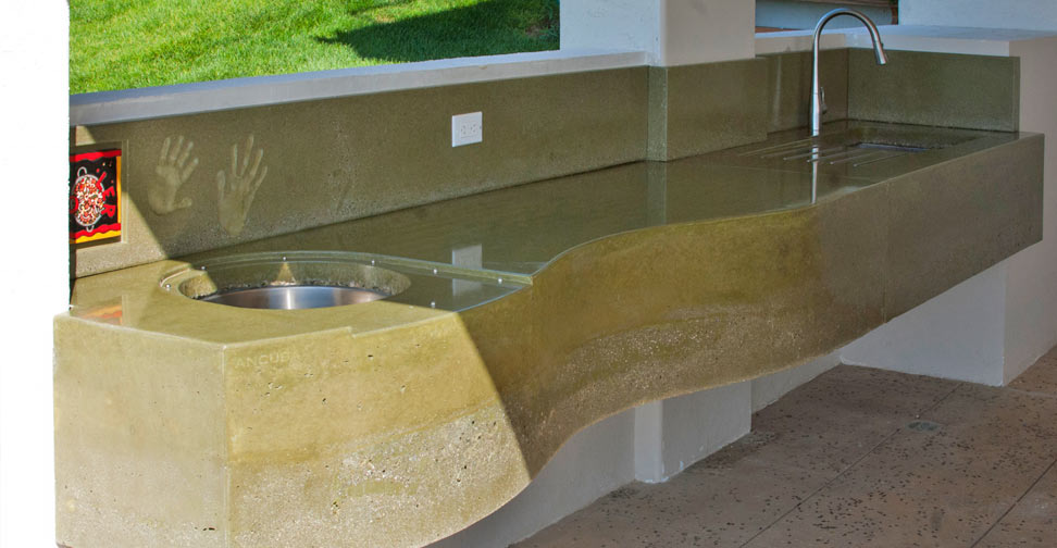 Outdoor Concrete Kitchen Countertop by Dania Andrade | Concrete Exchange