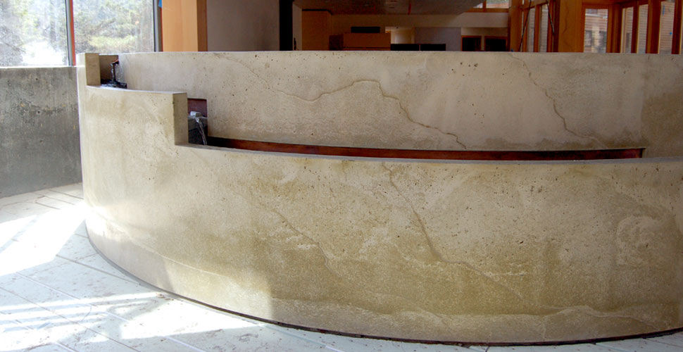 Custom Concrete Water Feature in Carmel by Fu-Tung Cheng | Concrete Exchange