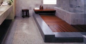 Concrete Bathroom Sink, Floor and Tub Surround by Fu-Tung Cheng, Cheng Design | Concrete Exchange