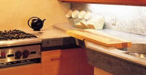 Concrete Countertop with Cutting Board by Fu-Tung Cheng | Concrete Exchange