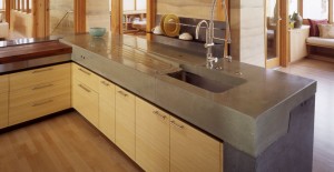 Meteor Vineyard Kitchen Concrete Countertop with Integral Drainboard by Fu-Tung Cheng, Cheng Design | CHENG Concrete Exchange