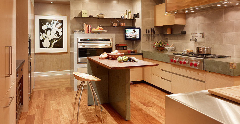 Concrete Kitchen Island and Countertop by Fu-Tung Cheng | Concrete Exchange