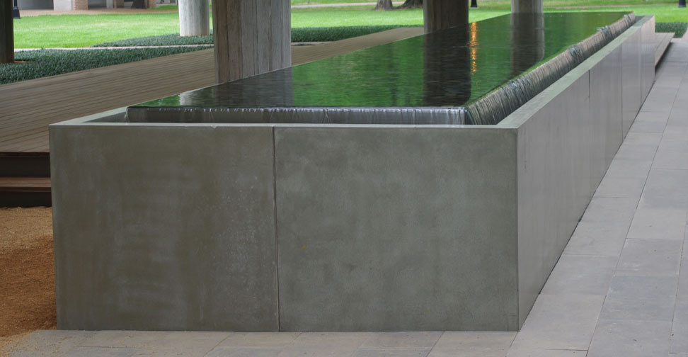 Concrete Water Feature for Rice University by John Newbold | Concrete Exchange