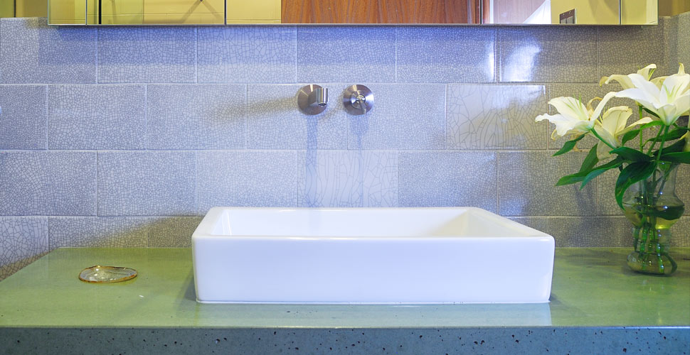 Custom Concrete Bathroom Sink in Sun Valley, ID by Fu-Tung Cheng | Concrete Exchange