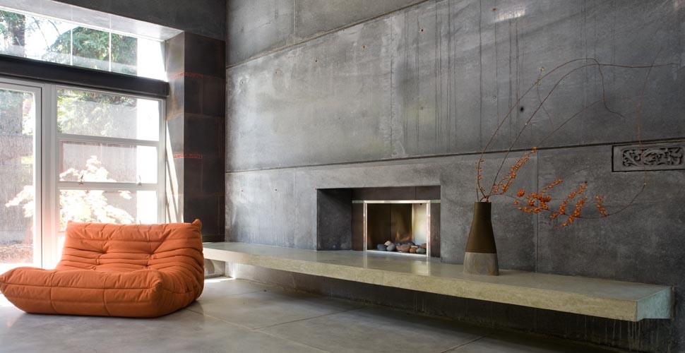Custom Concrete Fireplace by Fu-TUng Cheng | Concrete Exchange