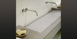 Crackle Tile Ramp Sink and Concrete Countertop by Fu-Tung Cheng | Concrete Exchange