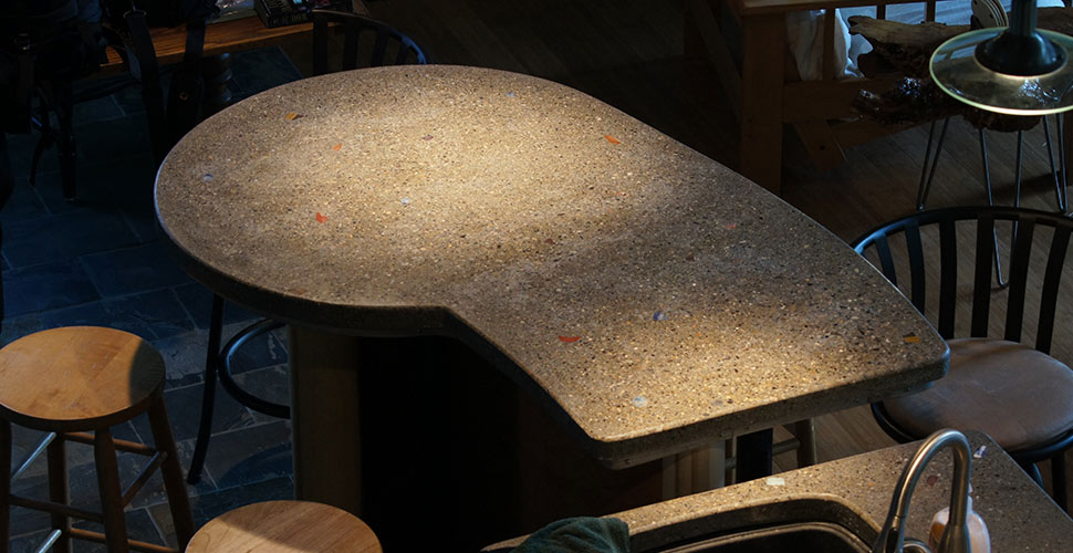 Concrete Bar Top by Flint Ridge Concrete Design \ CHENG Concrete Exchange