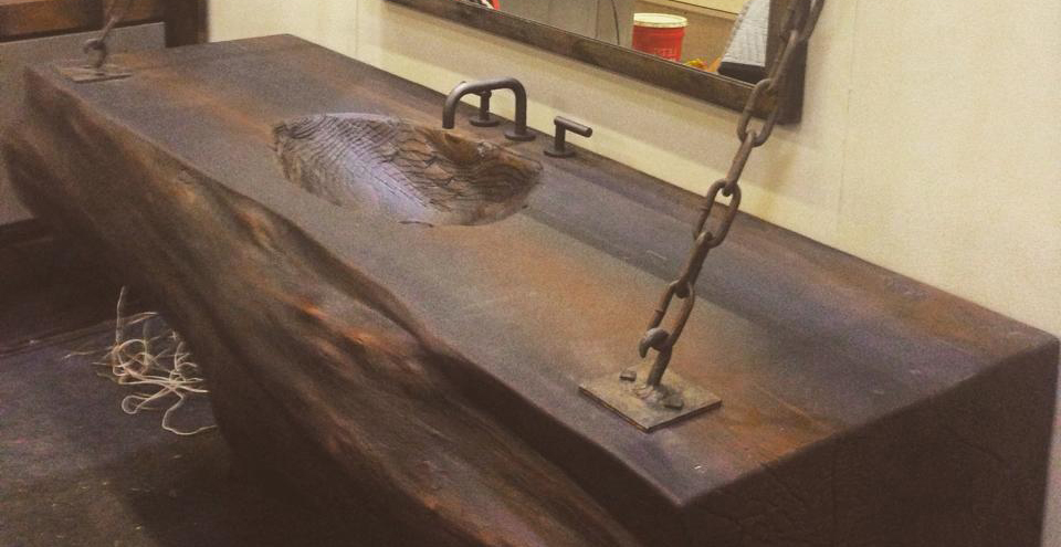 Woodform concrete sink by JM Lifestyle | CHENG Concrete Exchange