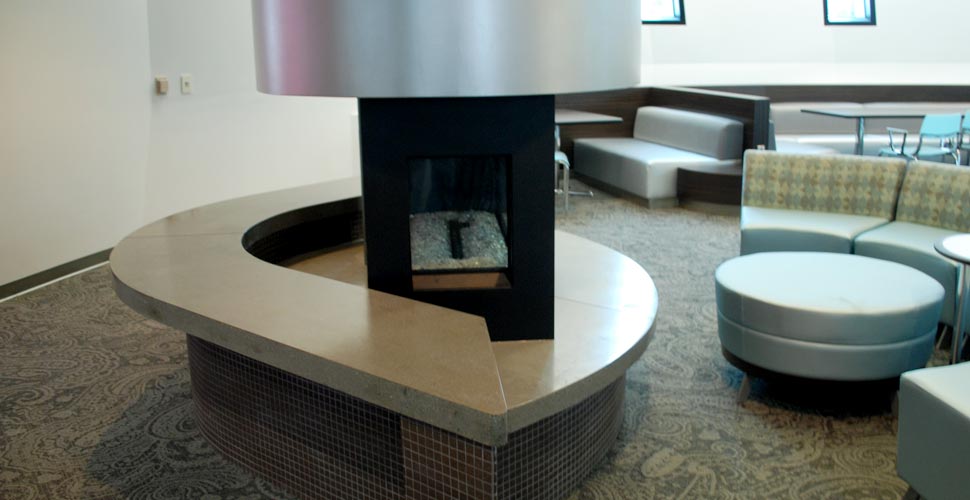 Concrete Fireplace Surround - Origins Concrete Design, Dertoit, MI | Concrete Exchange