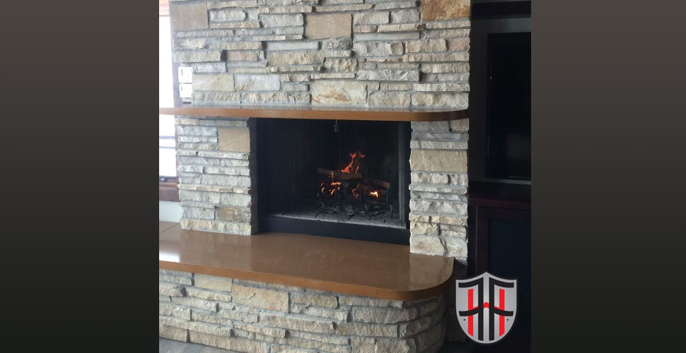 Concrete Fireplace Mantle and Hearth by Franklin Fine Homes | Concrete Exchange