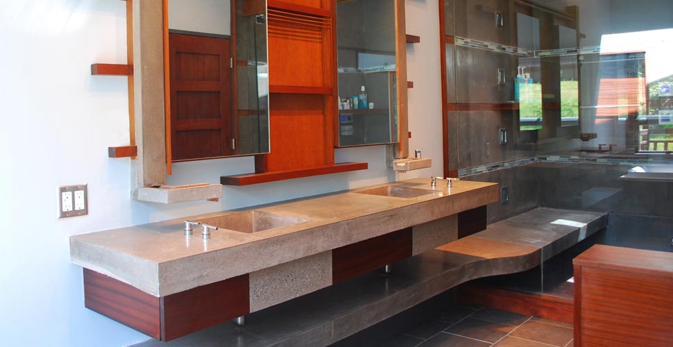 Concrete Double Vanity Top by Solid & Void | Concrete Exchange