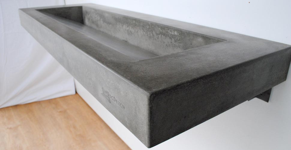 Concrete Countertop with Sink - Cur Dog Design, Oakland, CA | CHENG Concrete Exchange