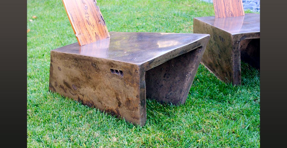 Wood and Concrete Chairs, eleven39 design, Leucadia, CA | Concrete Exchange