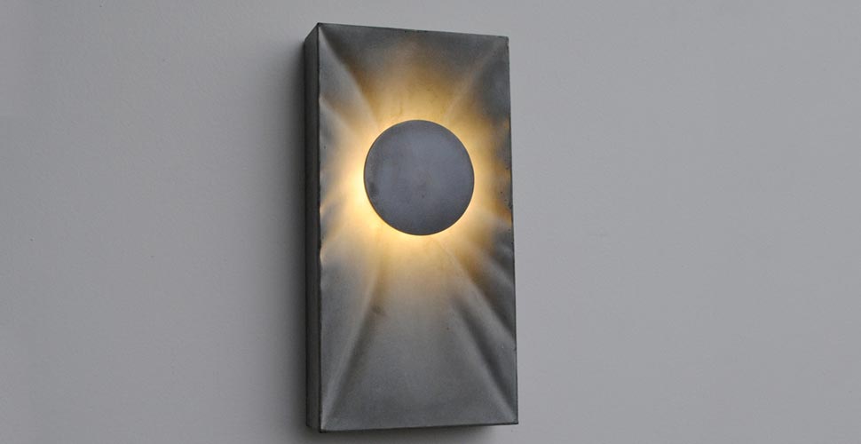 Fabric Formed Concrete Wall Lighting Fixture - Cur Dog Design, Oakland, CA | CHENG Concrete Exchange