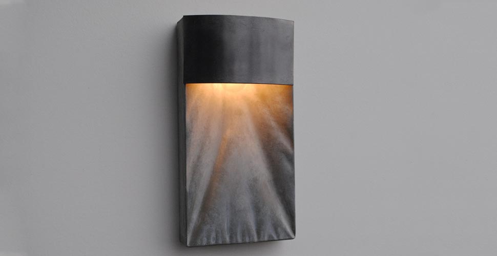 Fabric Formed Concrete Wall Lighting Fixture - Cur Dog Design, Oakland, CA | CHENG Concrete Exchange