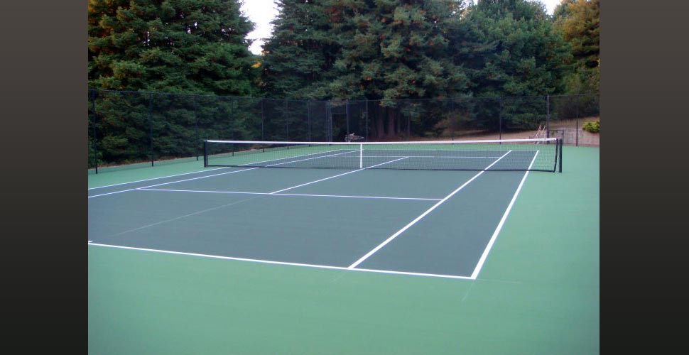 Concrete Tennis Court by Decking Around | CHENG Concrete Exchange