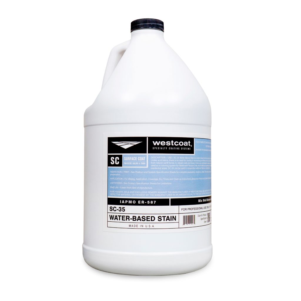 Westcoat SC-35 Water-Based Concrete Stain