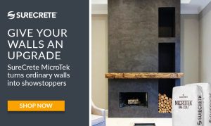 SureCrete MicroTek One Coat Applied to a Wood Burning Fireplace